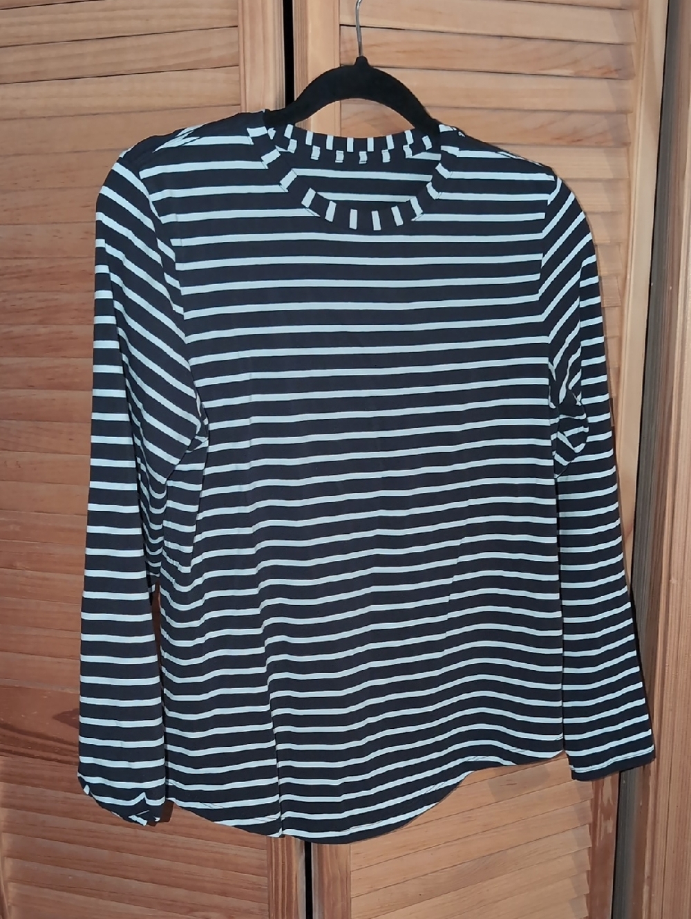 NWOT Lululemon Love Long Sleeve Shirt - Yachtie Stripe Black White - 6